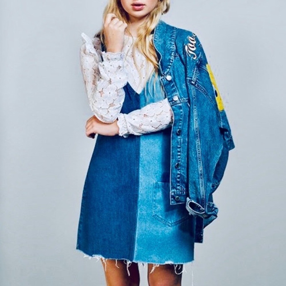 H&M Two Tone Denim Dress